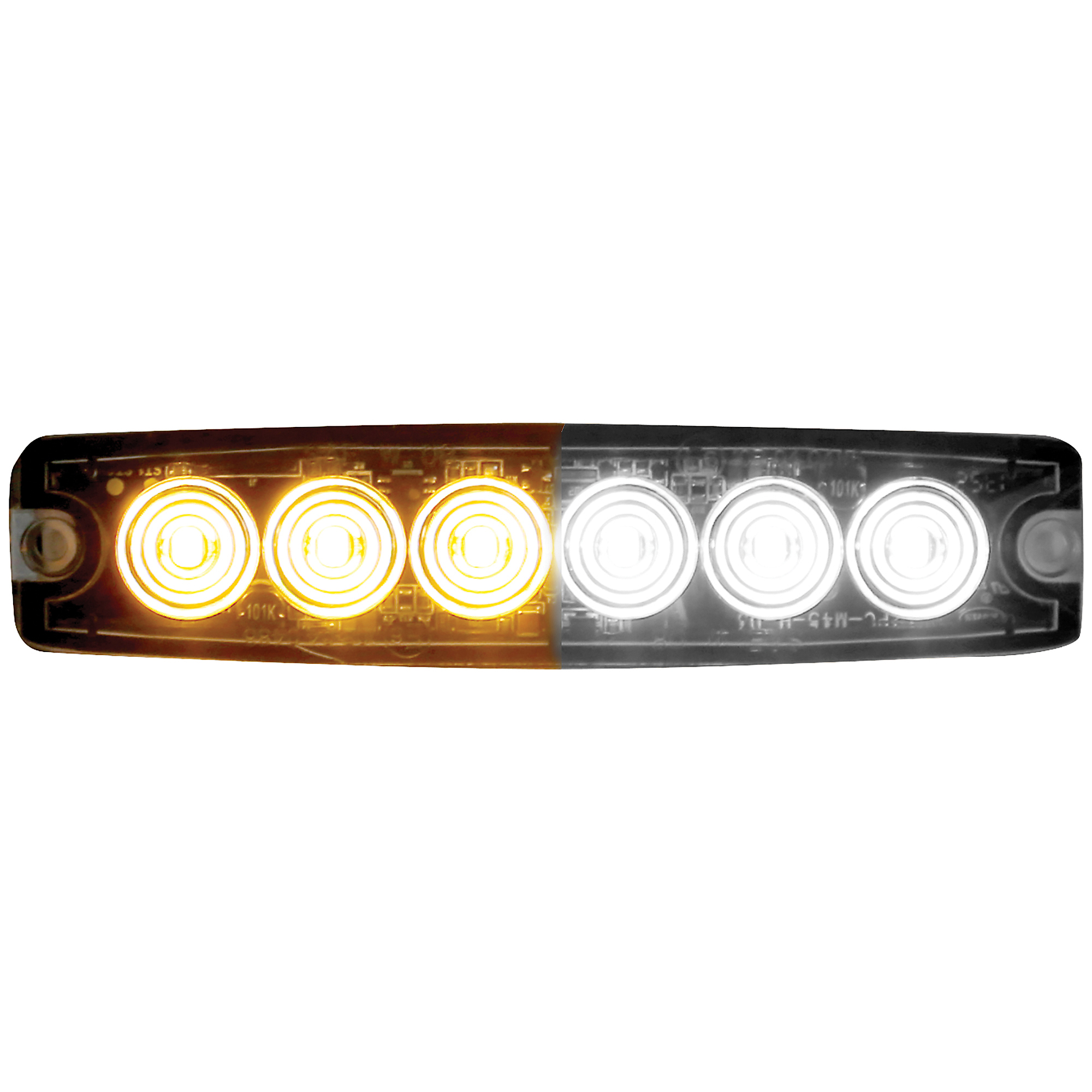 Buyers Products 5" LED Emergency Warning Flash Strobe Light Amber/Clear Model# 8892202